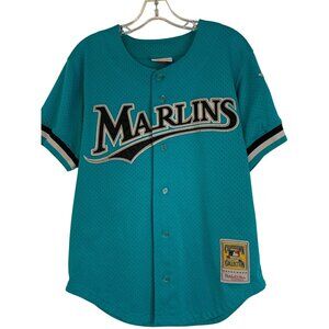 Mens Mitchell & Ness Marlins #8 Dawson Teal Jersey Size Medium GUC